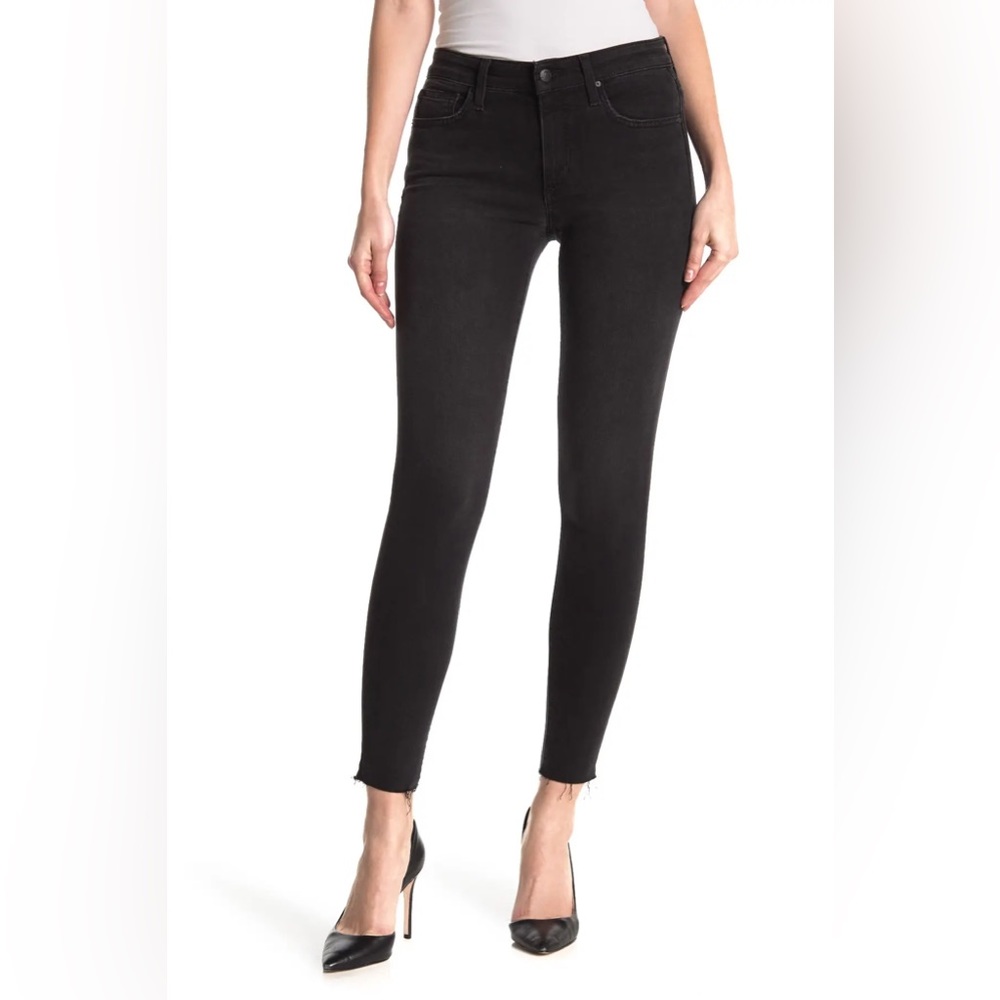 Joe’s Jeans Mid Rise Ankle Jeans with Raw Hem, Tularose (washed black), 31